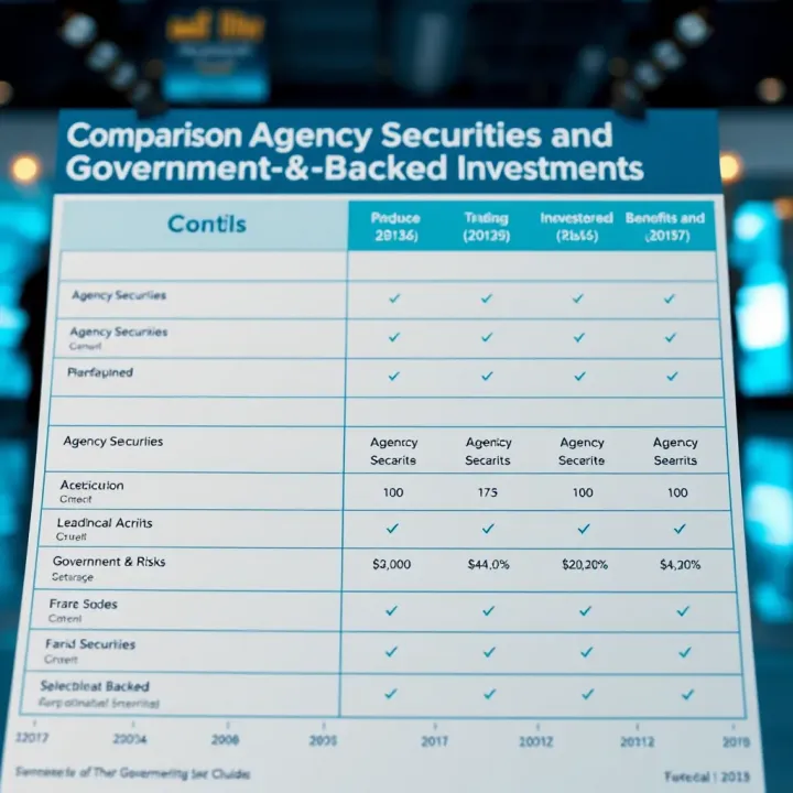 Chart comparing agency securities with other government-backed investments highlighting key benefits and risks