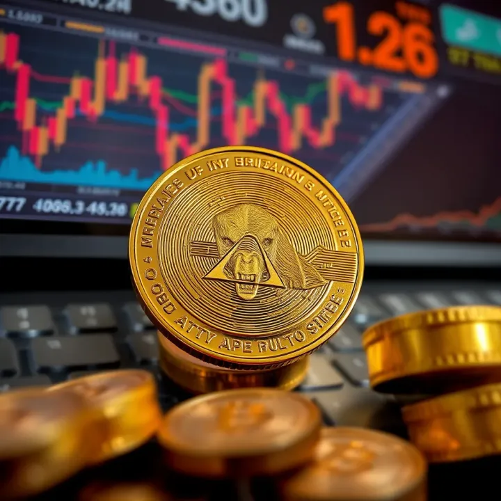 Visual representation of market factors influencing Ape Coin value including supply, demand, and investor sentiment