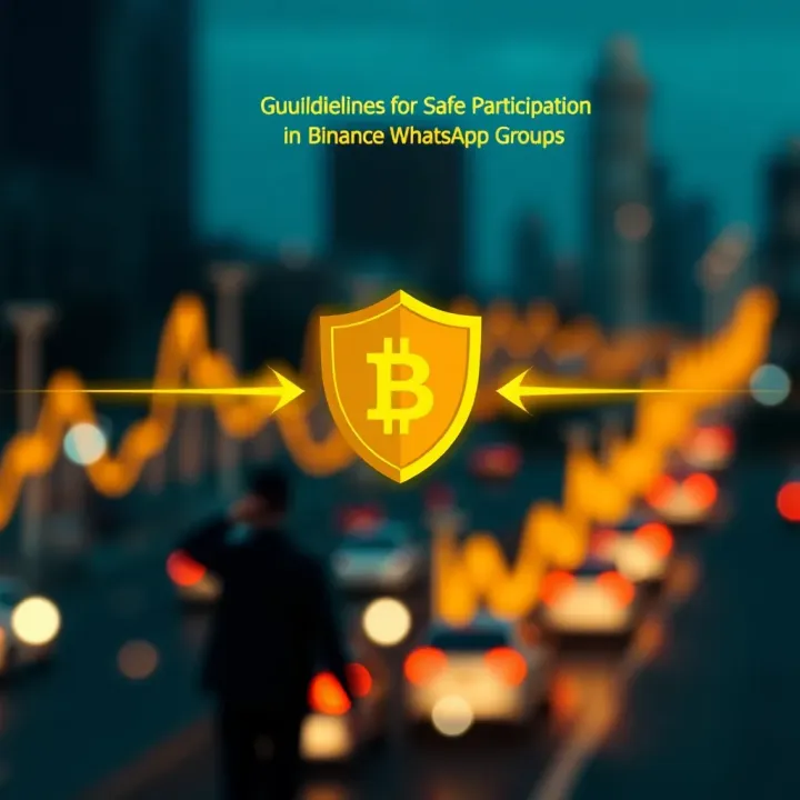 Secure connection to Binance WhatsApp group with shield icon representing safety
