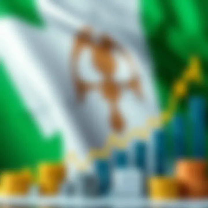 Conceptual illustration of venture capital growth with Nigerian flag colors and symbolic financial graphs