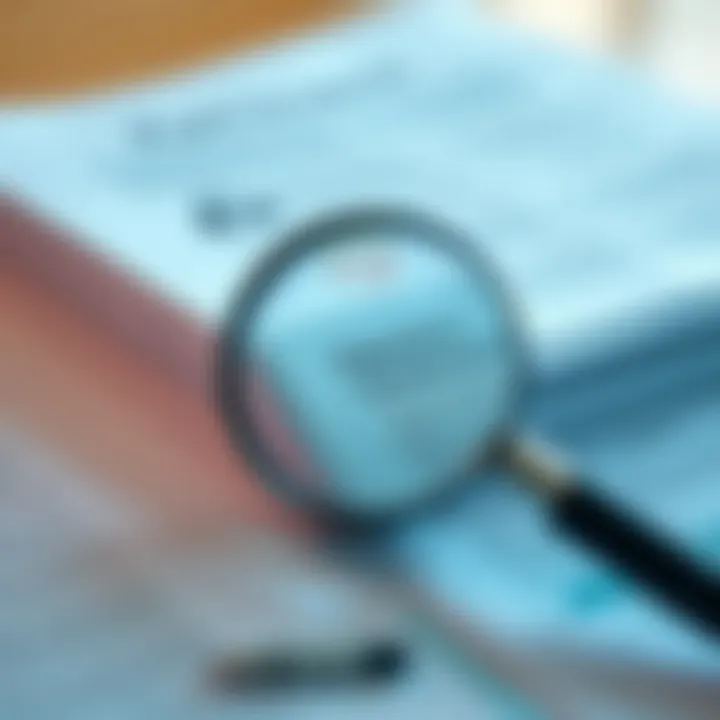 Stack of documents with a magnifying glass highlighting regulatory compliance