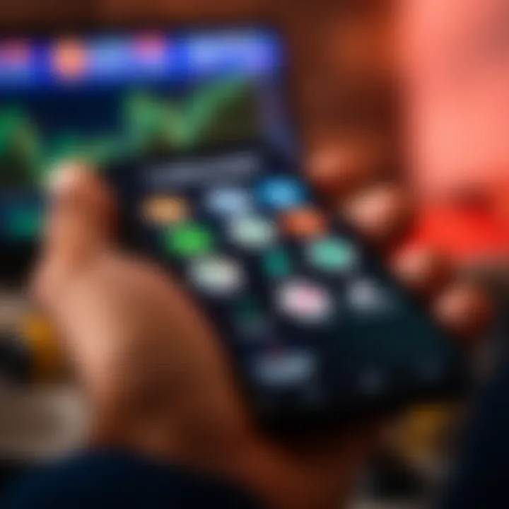 Smartphone screen displaying various trading app icons popular in Nigeria