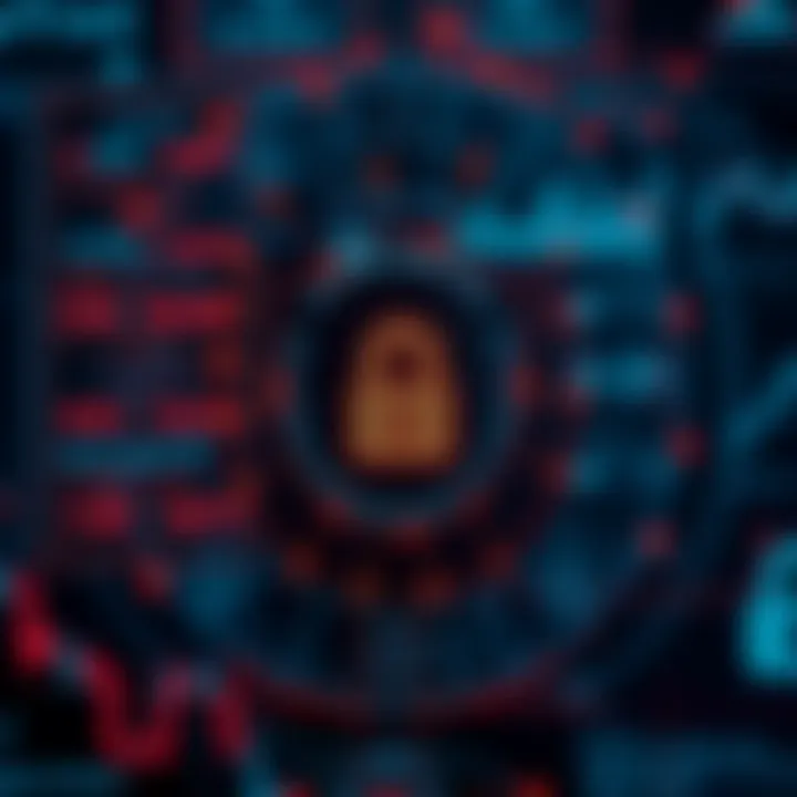 Secure login interface with encryption symbols representing safety and protection in online trading