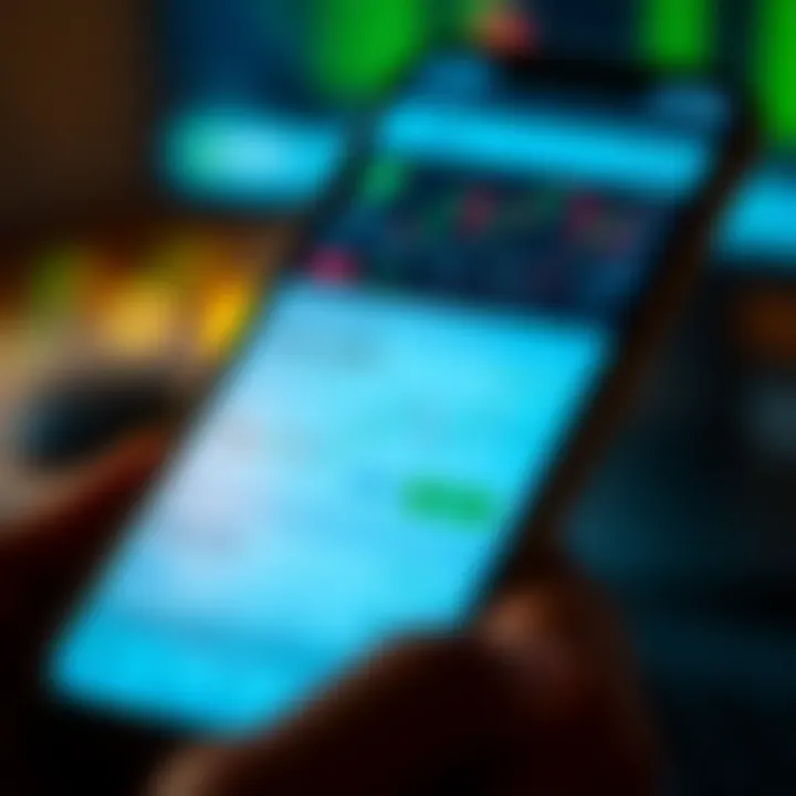 Smartphone displaying various forex trading charts and currency pairs with Nigerian Naira symbols