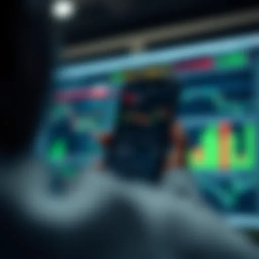 Binary Trading App Interface for Nigerian Traders Mobile device displaying binary trading app interface with charts and trading options