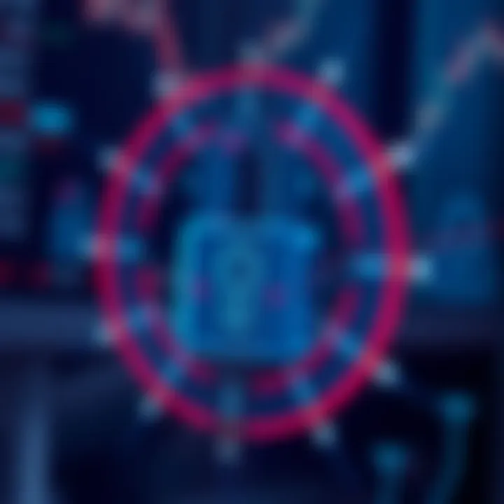 Secure digital lock symbolizing strong cybersecurity measures for cryptocurrency trading