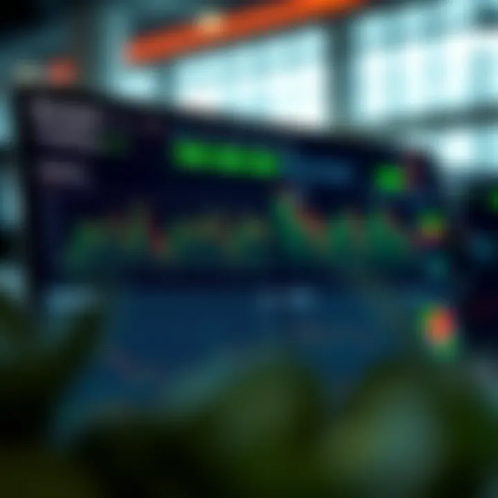 Dashboard view of Exness trading account with market charts and trading options