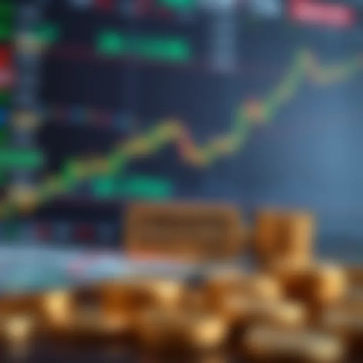Combination of economic indicators, currency symbols, and gold bars illustrating fundamental factors influencing gold prices in the Nigerian trading context