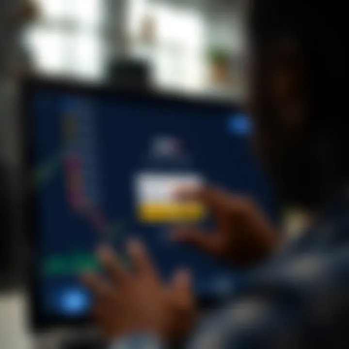 User entering login credentials on Deriv platform interface