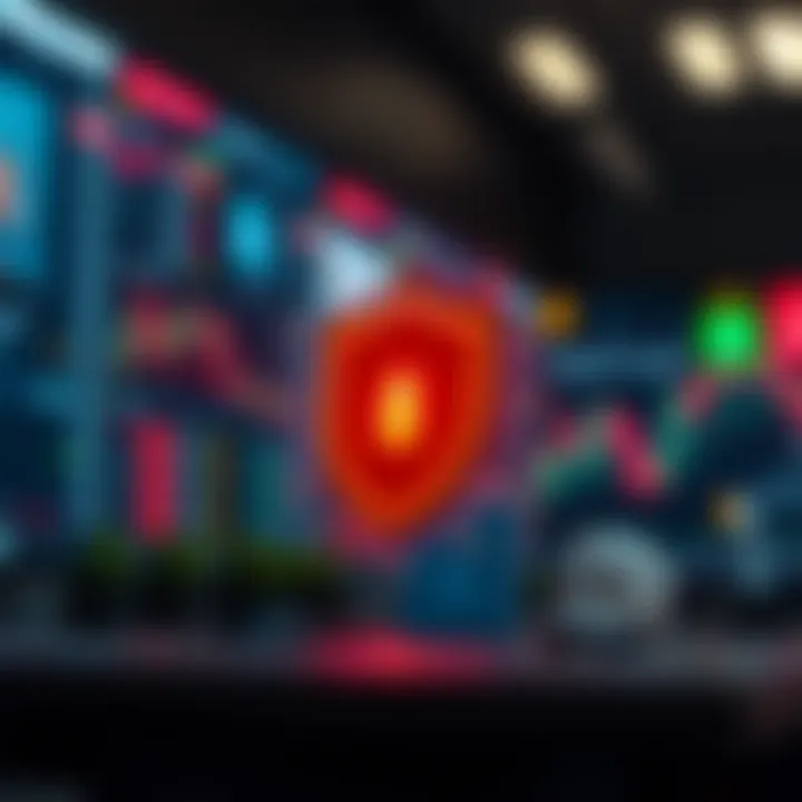 Ensuring Account Security on Deriv Platform Illustration of security shield protecting an online trading account