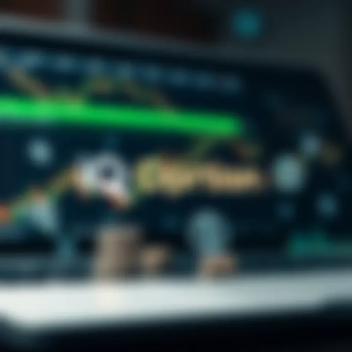 Conceptual graphic illustrating online trading with Nigerian Naira currency symbols and digital finance icons