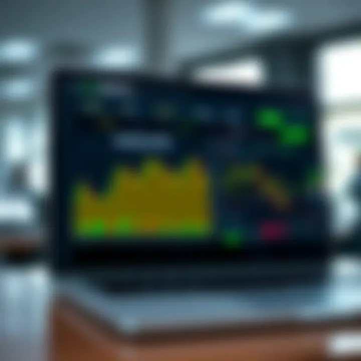 Secure account dashboard displaying trading charts and security settings on IQ Option