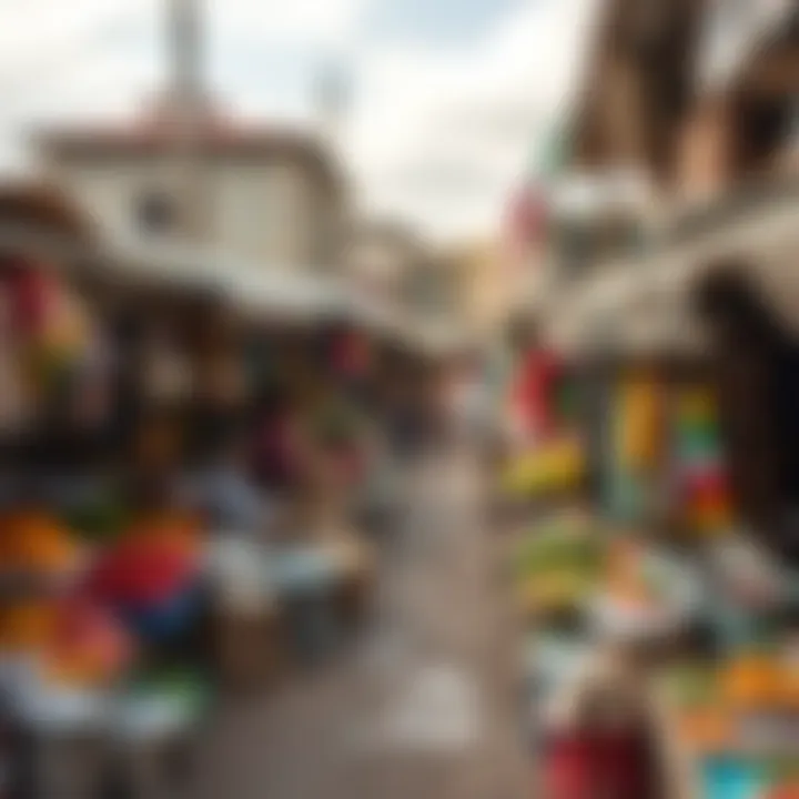 Wide view of Kwakol Market featuring diverse goods including fresh produce and secondhand items in a lively trading environment