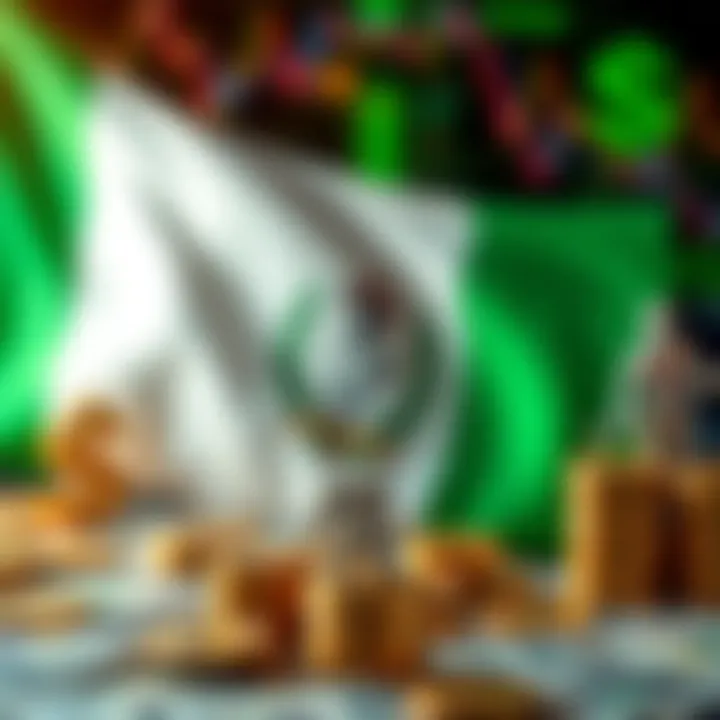 Illustration of currency symbols and Nigerian flag representing forex market influence in the economy
