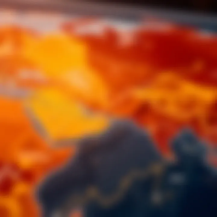 Map highlighting geopolitical risk zones influencing global gold market values