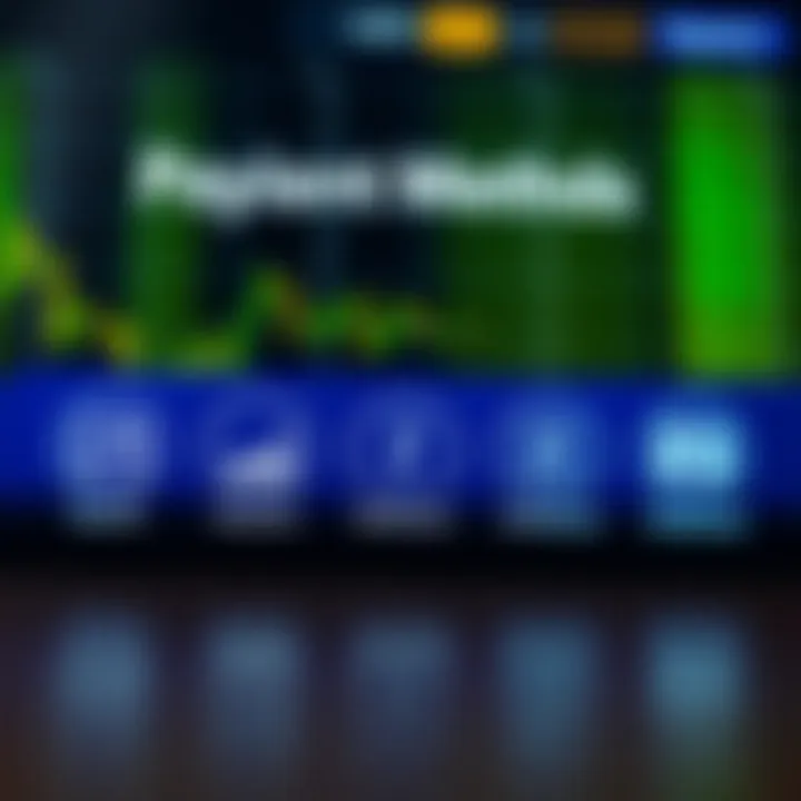 Secure payment transaction icons representing multiple deposit and withdrawal methods