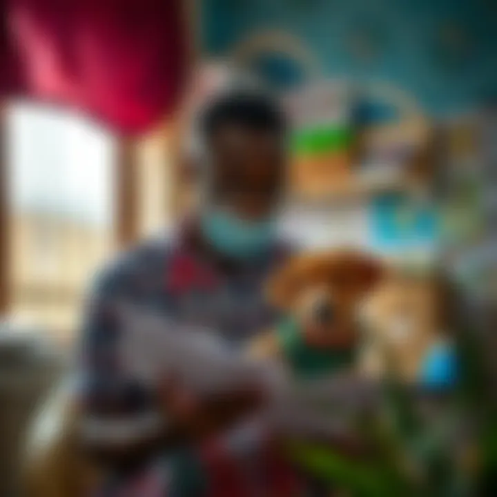 Pet owner reviewing veterinary expenses with cost management tips in a Nigerian setting