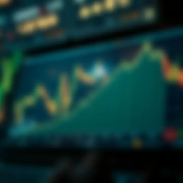 Graph showing upward trend in currency trading profits