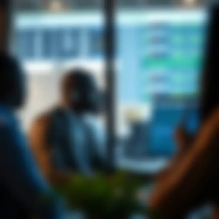 Customer support representative assisting traders through live chat