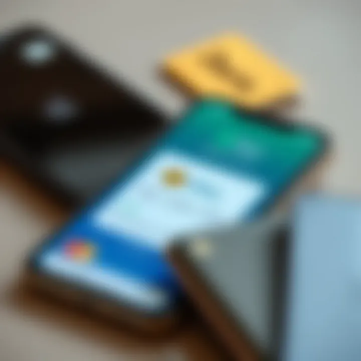Close-up of a credit card and a mobile phone showing OPay app interface