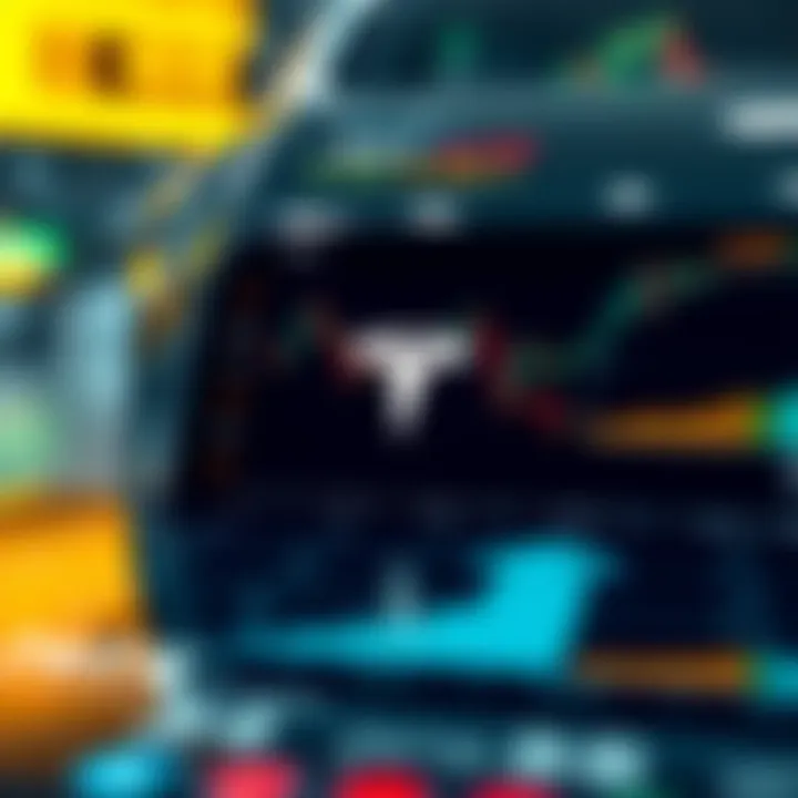 Visual representation of factors influencing Tesla stock including market trends and economic indicators
