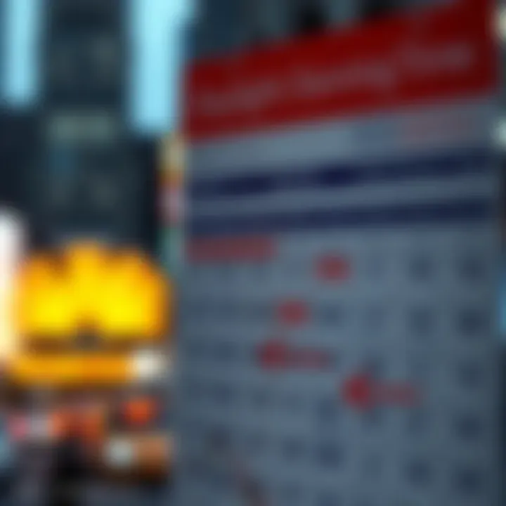 Calendar highlighting daylight saving time effects on New York trading session schedule