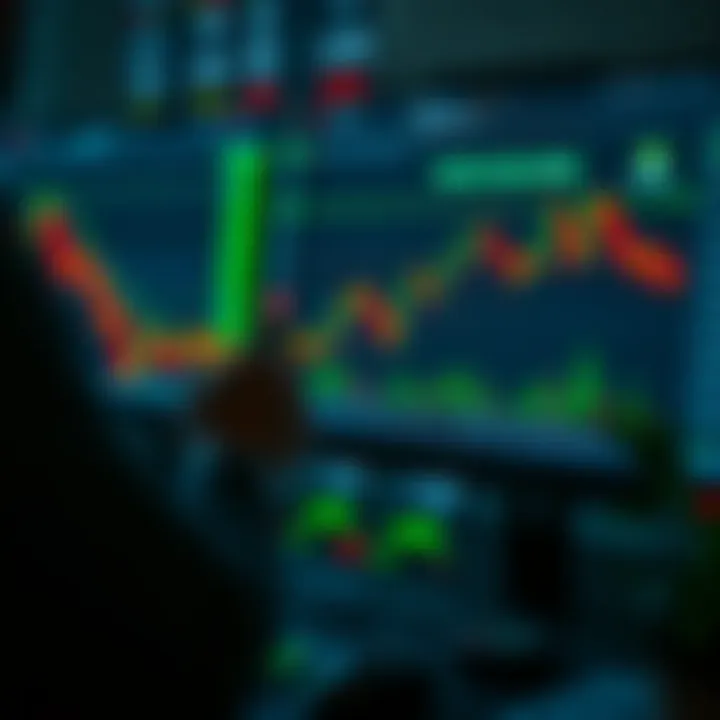 Automated Trading Software Executing Financial Market Strategies Illustration of automated trading software analyzing financial charts and executing trades on a digital interface