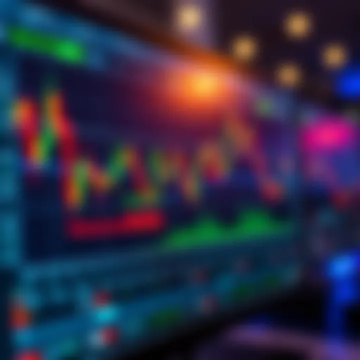 TradingView platform displaying interactive financial charts with analytical tools