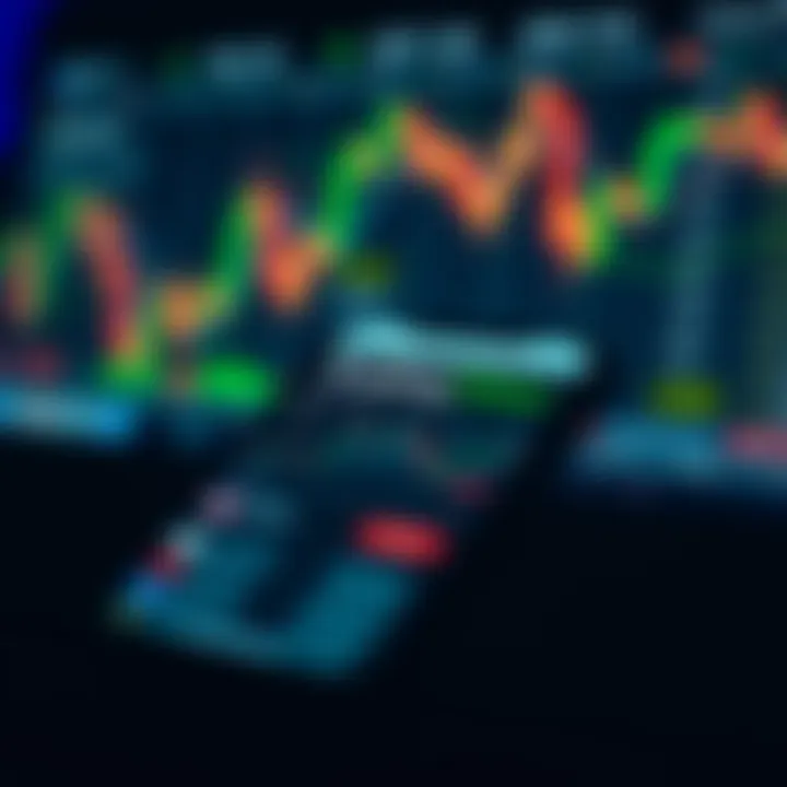 Mobile device showing TradingView app interface with live cryptocurrency price updates and social trading insights