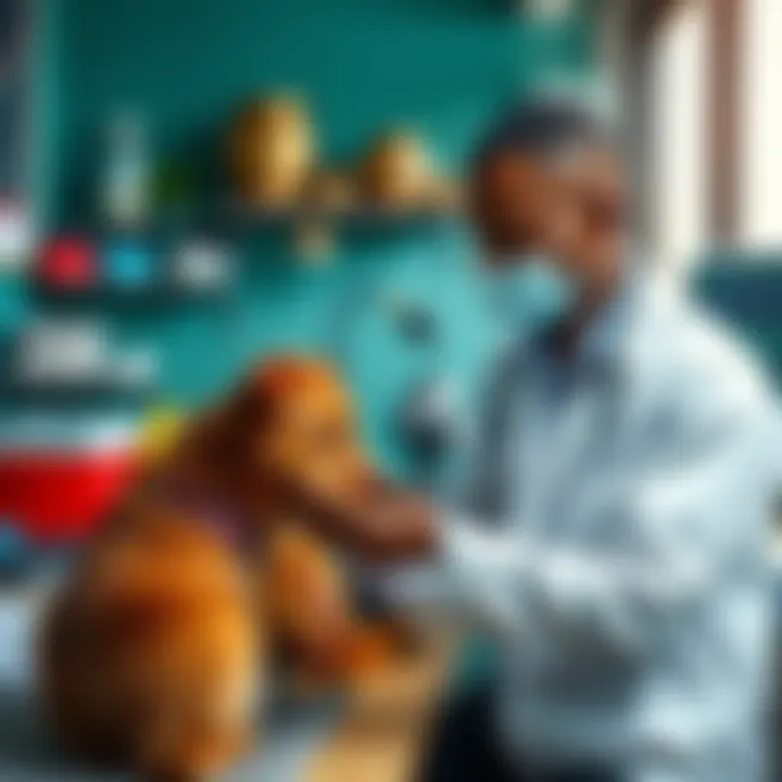 Veterinarian analyzing veterinary service pricing trends in a Nigerian clinic