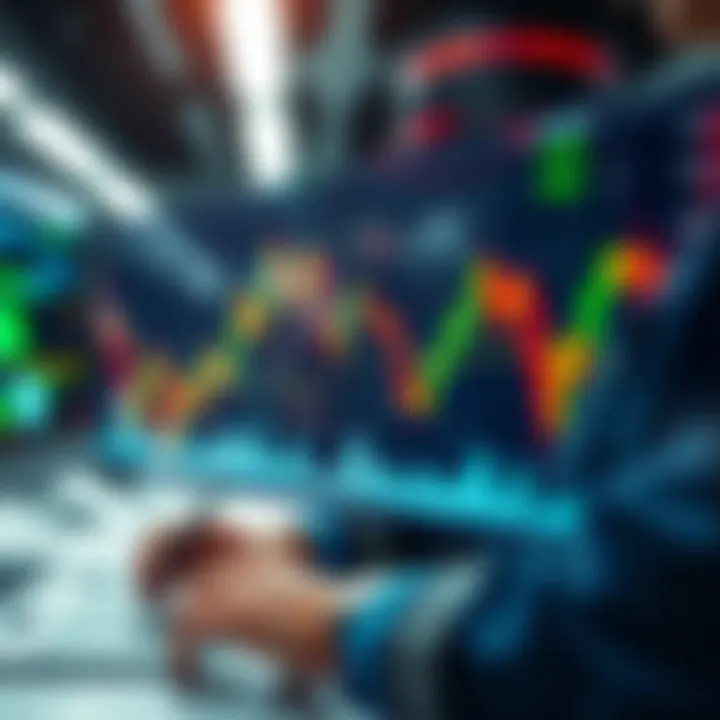 Conceptual illustration of trading strategies and risk management techniques for volatile financial indexes