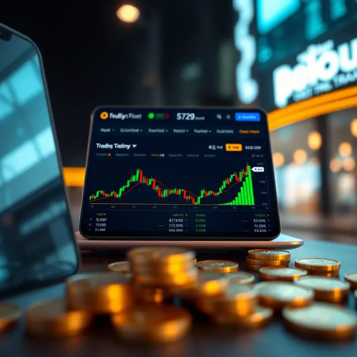 Secure mobile trading platform highlighting security features and local customer support