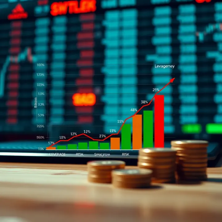 Graph illustrating the balance between leverage levels and trading risk for small accounts