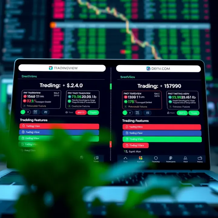 Comparison chart showcasing TradingView and Deriv.com platform features for Nigerian traders