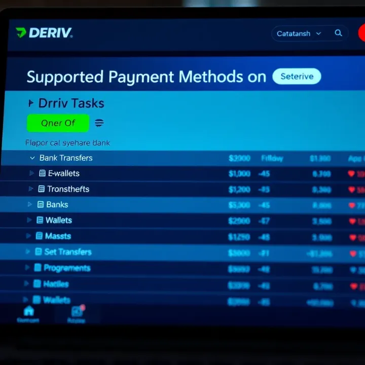 Overview of supported payment methods including bank transfers and e-wallets for Deriv platform in Nigeria
