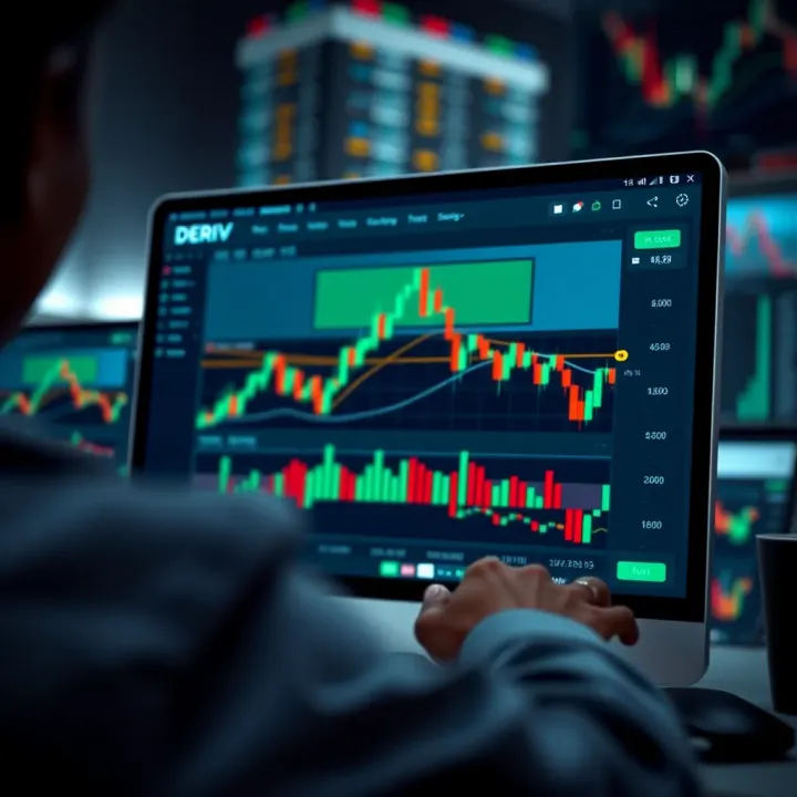 Deriv trading platform interface showing integration with TradingView charts