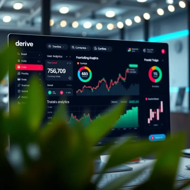 Dashboard interface of Derive.com showcasing financial analytics and user-friendly navigation