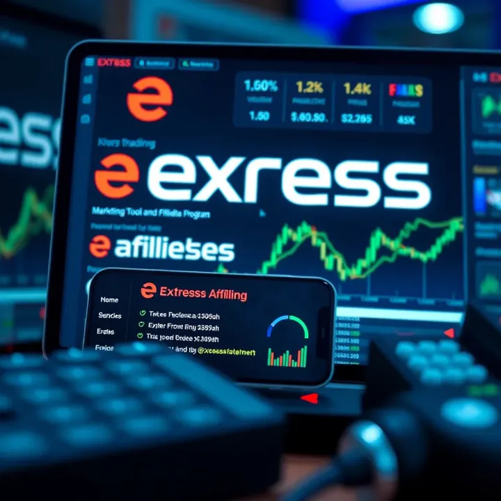 Collection of marketing tools such as banners and referral links available to partners in the Exness Affiliate Program
