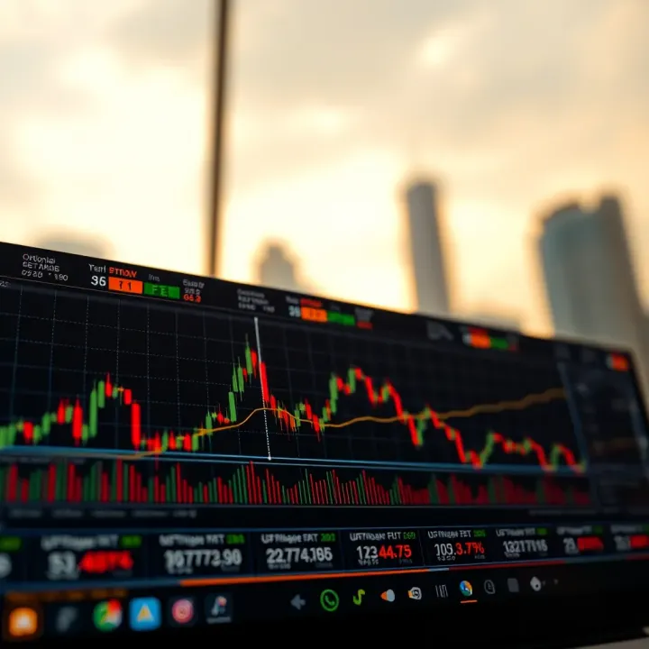 Graph showing option trading strategies with Nigerian market data