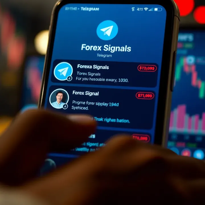 Telegram app interface showing forex signal notifications