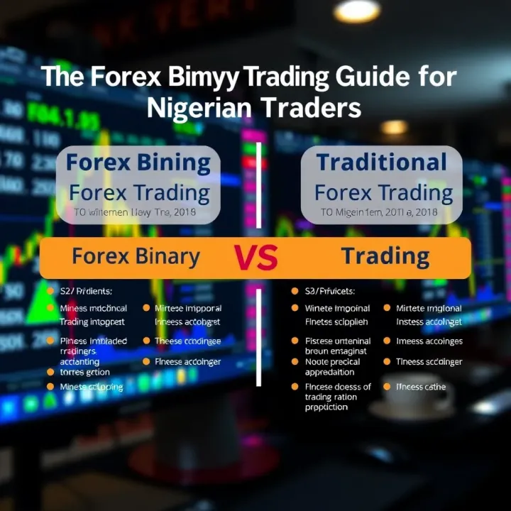 Diagram highlighting key differences between forex binary trading and traditional forex trading