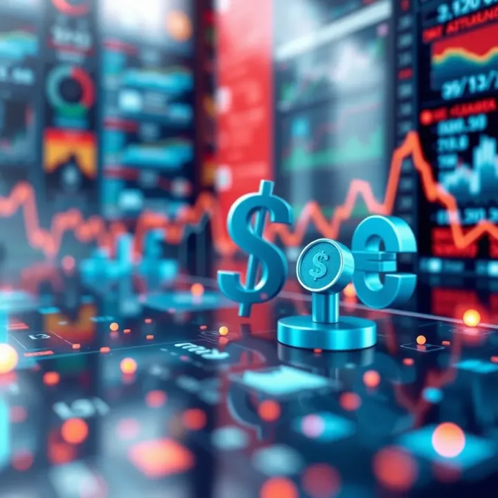Visual representation of technology and fintech elements influencing forex trading in Nigeria with currency symbols and data analytics