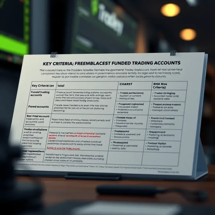 Chart illustrating key criteria and risk management strategies for traders in funded accounts