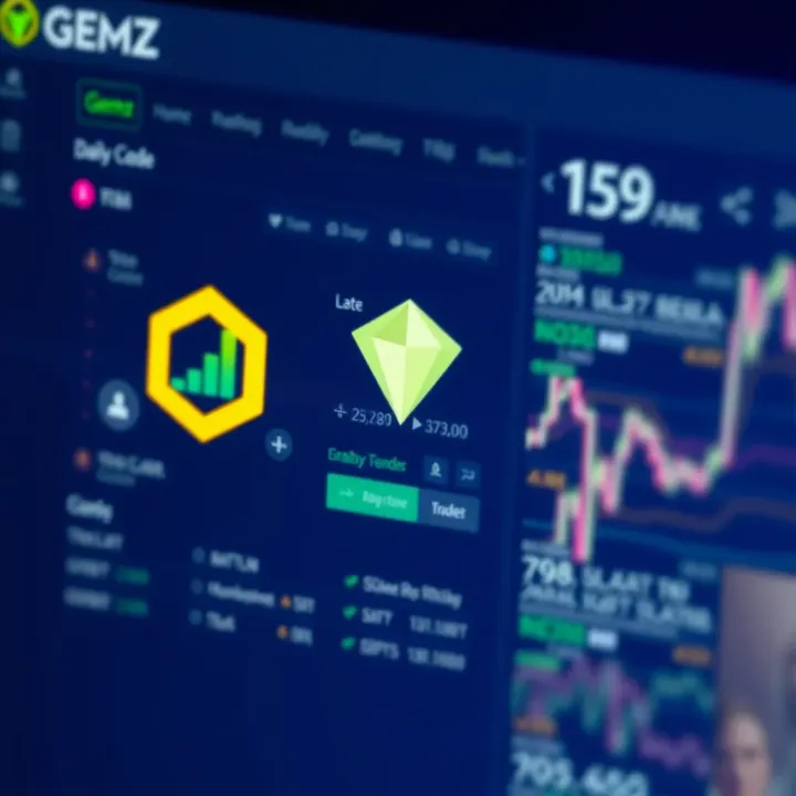 Illustration of digital code integration within the Gemz ecosystem interface