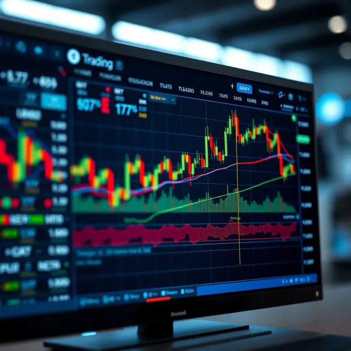 TradingView chart with technical indicators and analytics tools for market analysis
