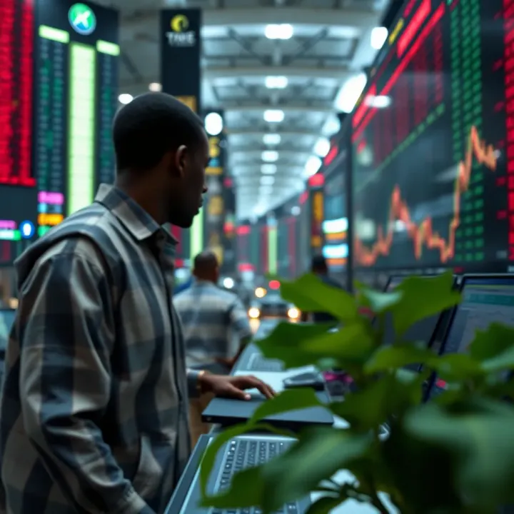 Illustration of investment growth opportunities and risk factors in Nigerian stock market