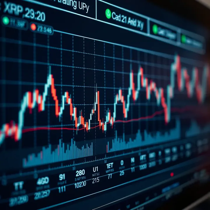 Graph showing recent XRP price trends and market fluctuations