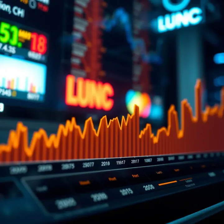 Graph illustrating Luna Classic (LUNC) price trends and market fluctuations over recent months