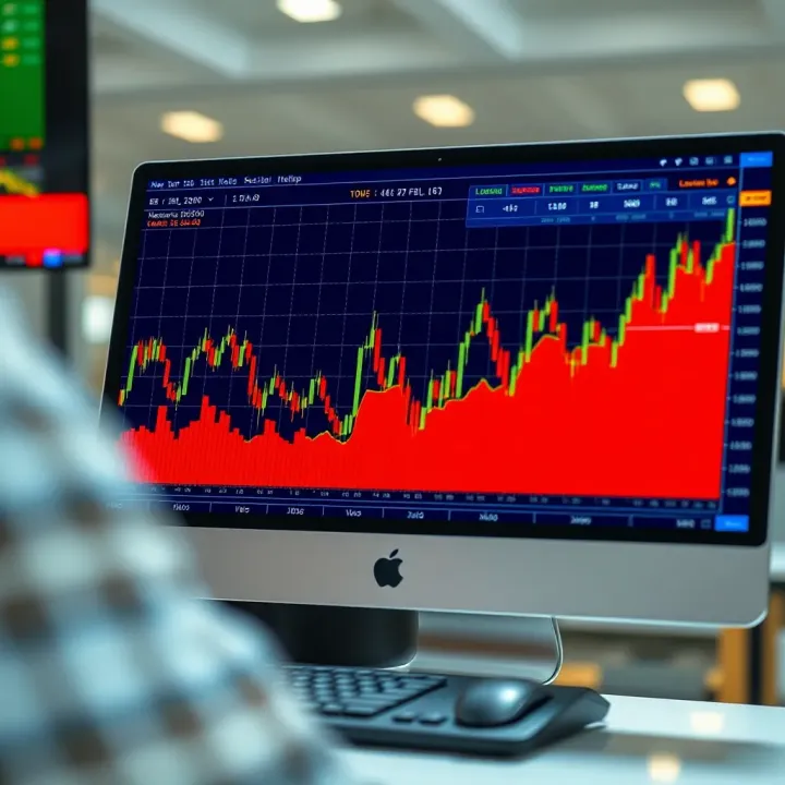 Chart illustrating market activity and volatility during overlap of New York and London Forex sessions