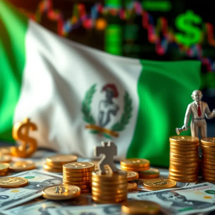 Illustration of currency symbols and Nigerian flag representing forex market influence in the economy